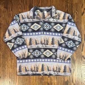Vintage 90s Fleece Quarter Zip Sweater